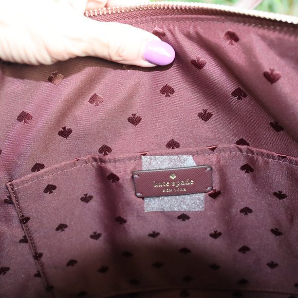 NWT Kate Spade Cherrywood Tote/Shoulder Bag & Glitter Trim - Picture 15 of 17